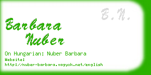 barbara nuber business card